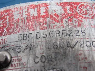General Electric 5BCD56RB228 3/4 HP 180VDC 1725RPM Electric  Motor