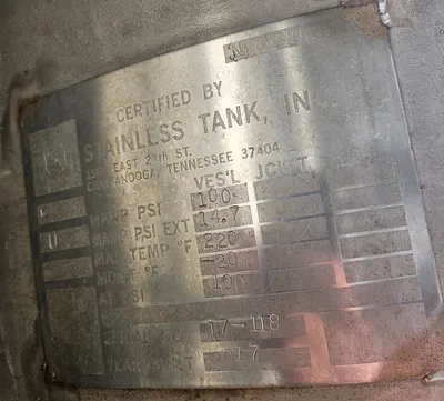 2017 STAINLESS TANK, INC. 450 Gallon 316L Full Vacuum Vessel VESSELS (Pressure rated tanks) | EcReCon Inc (7)