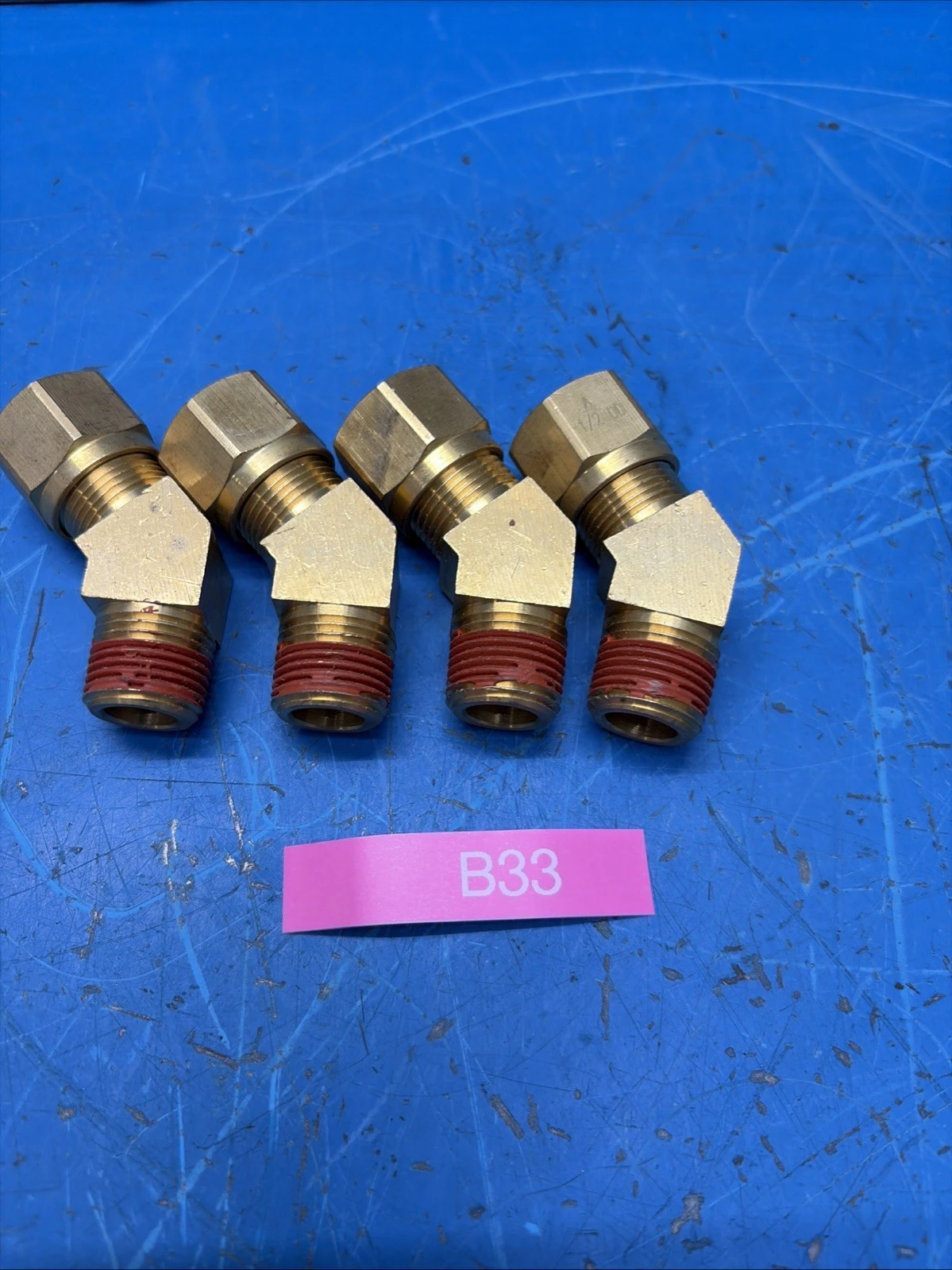 (4) NNB Velvac 017886 Air Brake Fittings 1/2" X 3/8" Fast 🇺🇸 Shipping