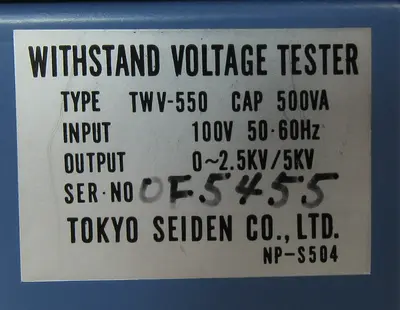 USED TOKYO SEIDEN CO. TWV-550