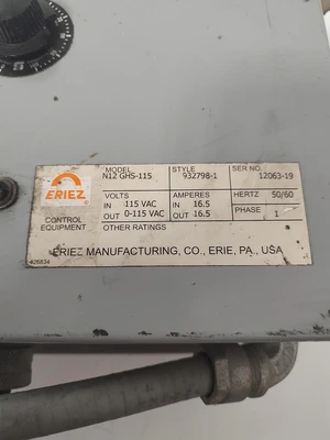 USED ERIEZ MAGNETICS N12GHS-115