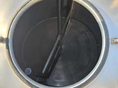 Used 1750 Gallon Tank, 304 Stainless Steel, With Sweep Agitation, Electrically Heated