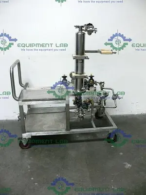 USED SARTORIUS HU12U71-3058M F-1748 ASEPCO + ITT PUREFLO FILTRATION SKID W/ VALVES