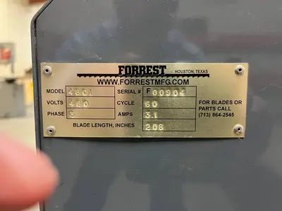 Used 2017 FORREST 480I Horizontal Band Saws Kansas US | Aucto #1306918