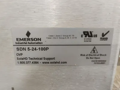 Emerson SDN 5-24-100P PLC Power Supplies | ESS Industrial Equipment Sales (5)