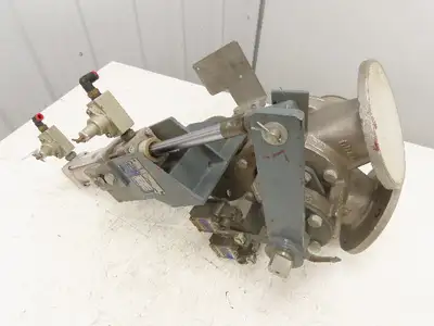Sanko DD80A 2-Way Pneumatic Conveying Diverter Valve 3" Flanged Stainless