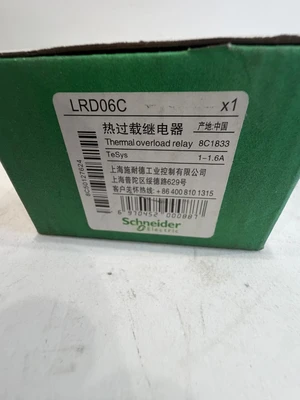NEW SCHNEIDER ELECTRIC LRD06C OVERLOAD RELAY 1-1.6A