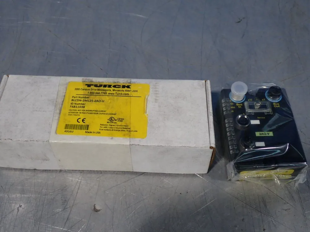 New | in-Stock TURCK BLCDN2M12S2AOV Input / Output Modules Ohio US | HGR 24 #901196