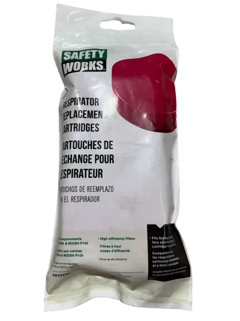Safety Works SWX00392 Respirator Replacement Cartridges 2 Pack