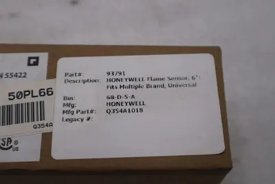Resideo Q354A1018/ Q354A 1018 Flame Sensor 6 Inch - NEW IN BOX - STOCK 3445CC