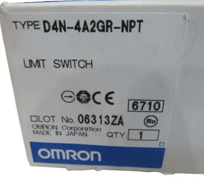 NEW OMRON D4N-4A2GR-NPT LIMIT SWITCH D4N4A2GRNPT