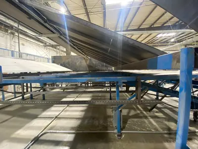 COMBINATION POWER BELT CONVEYORS & CHAIN-DECKS MATERIAL-HANDLING SYSTEM