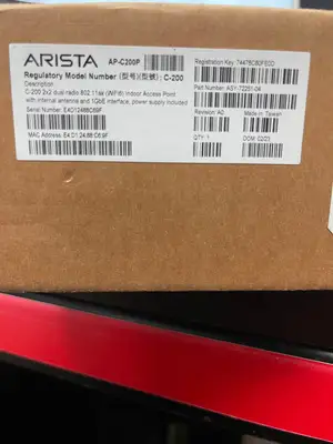 New | in-Stock Arista Old Stock Arista AP-C200P Dual Radio Access Point - 2x2 2.4GHz Wi-Fi 6 WAP Enterprise Networking Equipment Illinois US | Falcon Restaurant Supply #1375724