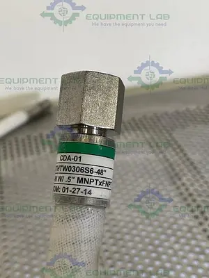 USED SAINT GOBAIN STHT-W-0500 SILICONE HOSE W/ COMPRESSION TO THREADED FITTING