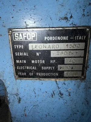 Used SAFOP LEONARD 1500 T Type Lathes Ohio US | G-2000, Inc. #1261897