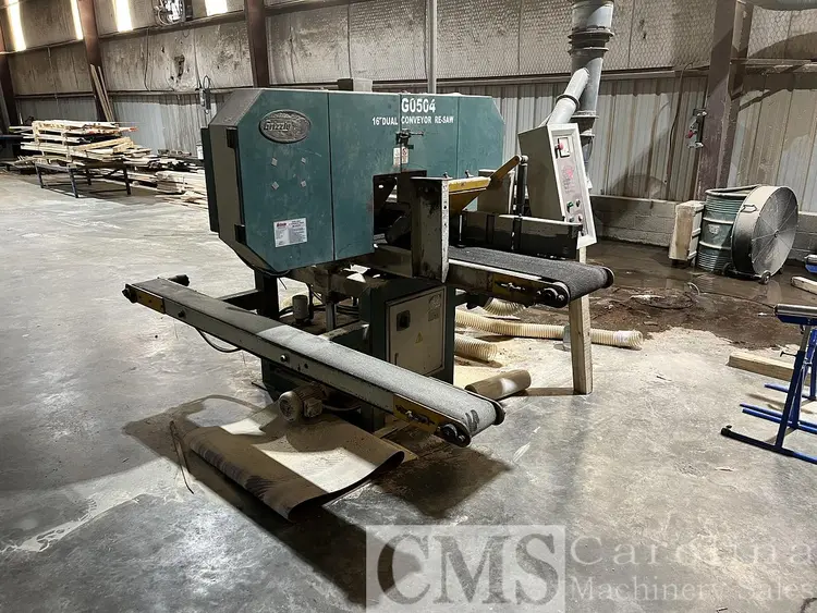 Used GRIZZLY G0504 16" HORIZONTAL RESAW WITH RETURN CONVEYOR Woodworking Horizontal Band Resaws | CAROLINA MACHINERY SALES #421654