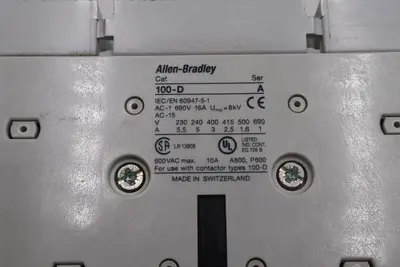 ALLEN-BRADLEY 100-D300 CONTACTOR 600 VAC MAX STOCK L-715