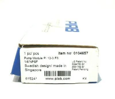 NEW PIAB 3011 PUMP MODULE PI 12-3 FS 0104657
