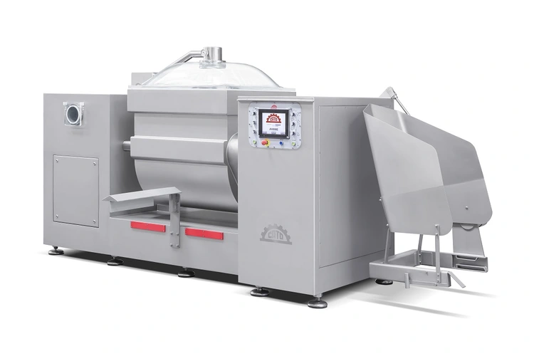 Used Roser AV 1350E CATO INDUSTRIAL VACUUM MEAT MIXER WITH HYDRAULIC BIN LOADER Meat Processing Equipment California US | RAM Manufacturing Equipment, LLC #290465
