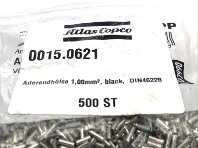 USED ATLAS COPCO BLANK CONTACT FERRULE 1.00MM² DIN46228, 15.0621