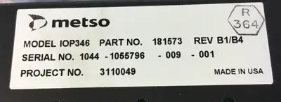 Used METSO IOP346 PLC Processors | Palmetto Automation #1150354