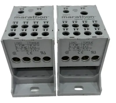 NEW LOT OF 2 MARATHON EPBCP74 POWER BLOCK 600V 335A