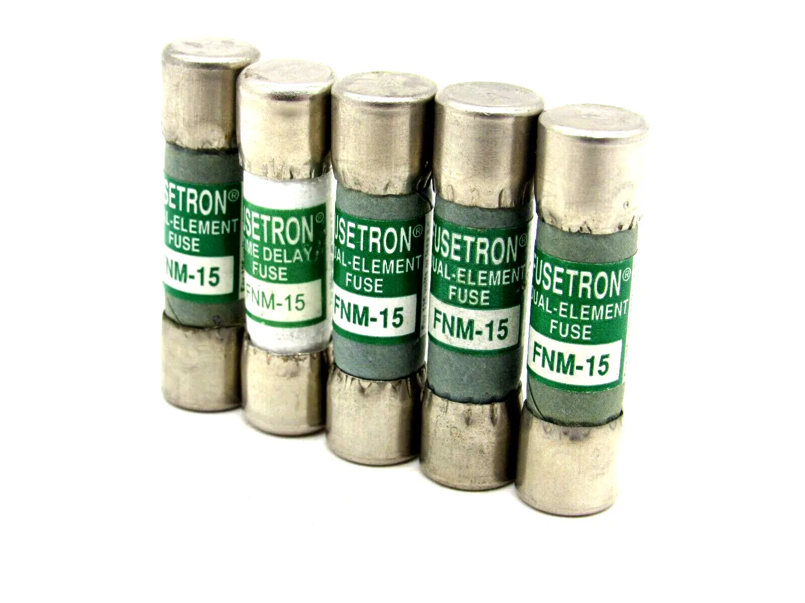 NEW LOT OF 5 FUSETRON FNM 15 FUSES FNM15