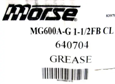 NEW MORSE MG600A-G 1-1/2FB CAM CLUTCH MG600AG112FBCL