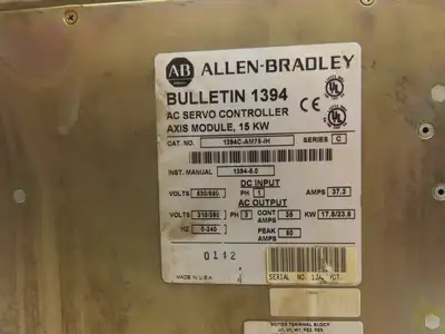 Allen Bradley 1394C-AM75-IH AC Servo Controller 15kW Axis Module 390V READ