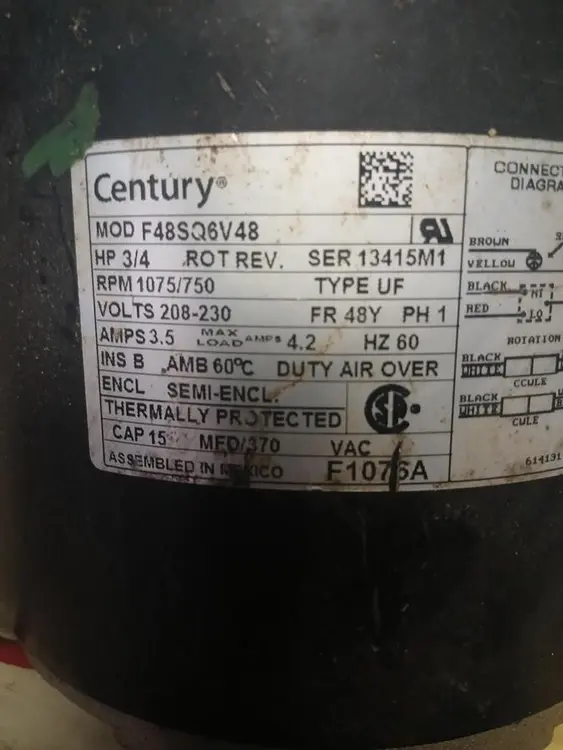 Used CENTURY F48SQ48 A.C. Motors Tennessee US | BAKE Marketing #896528