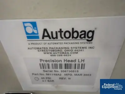 N/A Autobag Bagging system, Model HS-100 Excel, Portable