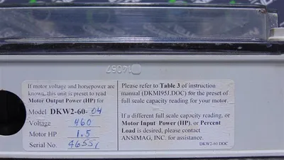 Ansimag DKW2-60-04 Dry-Kut Load Control Interface Module 460V 1.5 HP Used