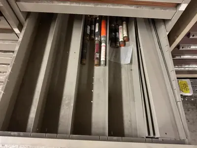 VIDMAR STYLE MICROFORM FILE CABINET 10 DRAWER (NO CONTENTS)