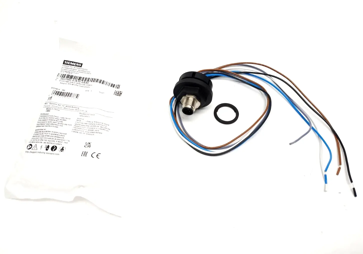 3SU1900-0JK10-0AA0,3SU19000JK100AA0 | Siemens 3SU1900-0JK10-0AA0 Adapter For M20/M25 Cable Entry, M12 5-Pole Connector - New Other