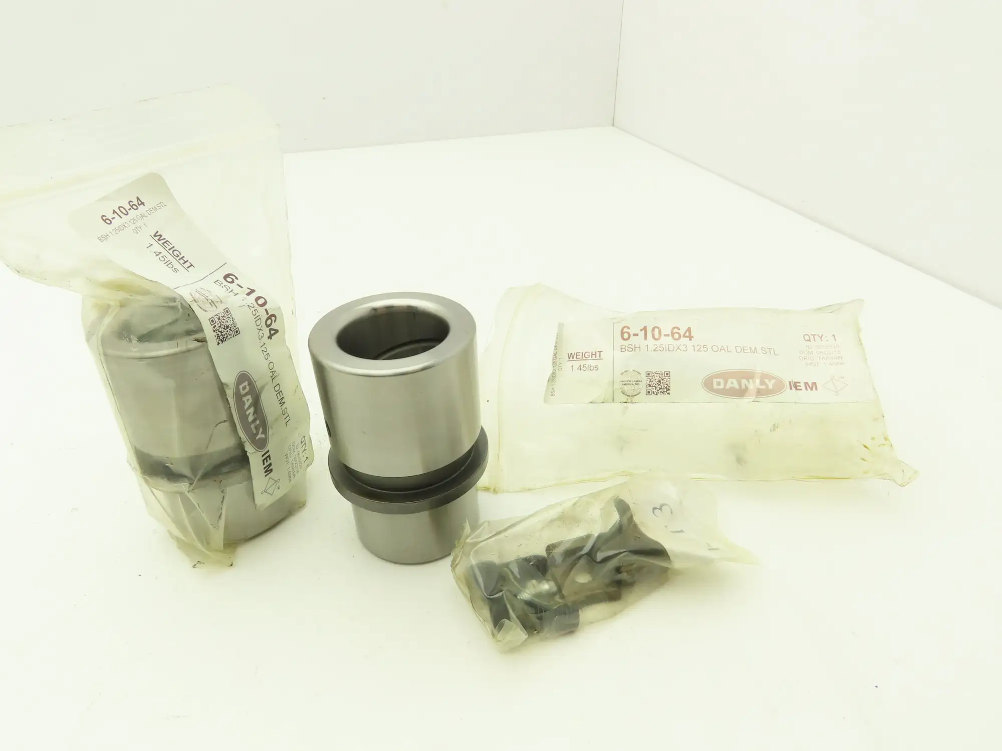 Danley IEM 6-10-64 Steel Demountable Shoulder Bushing 1.25" ID x 3.125" Lot of 2