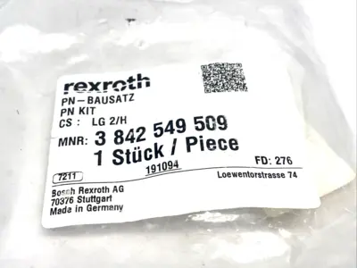 3842549509, 3 842 549 509, R422001514 | Rexroth 3842549509 Pneumatic Kit LG 2/H R422001514 - New Other