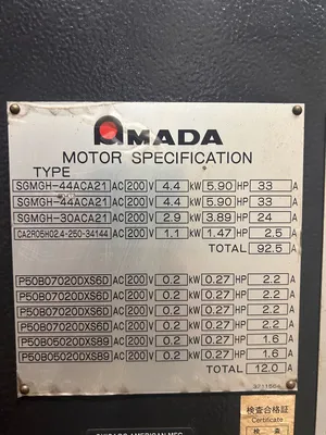 2008 AMADA HDS-1303NT Brakes, Press | Active Machinery Sales, Inc. (15)