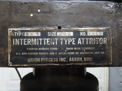 100 gallon Union Process Attritor, Stainless Steel, Jacketed