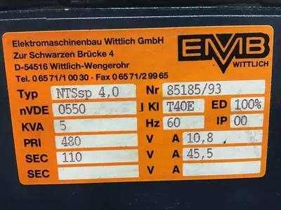 USED EMB WITTLICH 85185/93