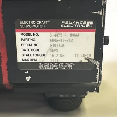Used RELIANCE S-4075-R-H00AA Industrial Controls Ohio US | Surplus Asset Holdings #1290356