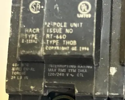 Used GE THQB220 Miscellaneous Equipment (Electrical & Power) | Surplus Asset Holdings #1199261