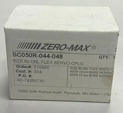 New | in-Stock ZERO-MAX SC050R-044-048 Conveyor Parts Ohio US | Surplus Asset Holdings #1234315