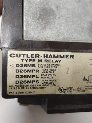 USED Cutler-Hammer D26MB D26MPR D26MPL D26MPS