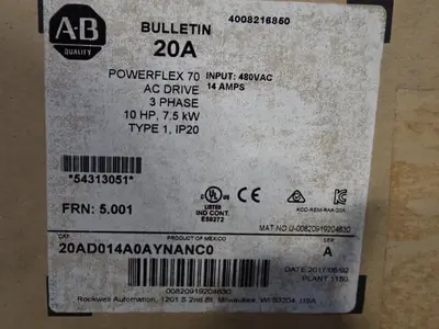 New | in-Stock 2017 ALLEN BRADLEY 20AD014A0AYNANC0 Variable Speed Drives Ohio US | HGR 24 #1133366