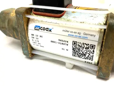 USED COAX DIRECT ACTING COAXIAL VALVE 2/2-WAY MK-10-NC-DN10-G1/4-24VDC