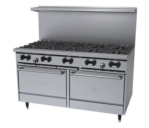 Garland X60-10RR 60" 10 Burner Gas Range w/ (2) Standard Ovens, Natural Gas