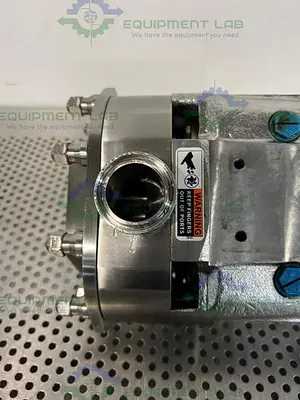 USED WAUKESHA CHERRY BURRELL/ SPX 018UL ROTARY LOBE PUMP W/ STAINLESS 1.5 HP MOTOR