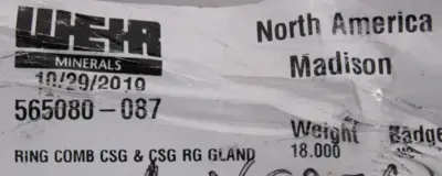 NEW WEIR 565087-087 RETAINER PLATE 565087087 9718B