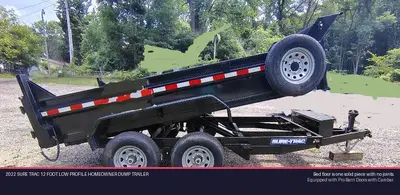 Used 2022 SURE TRAC 12 FOOT LOW PROFILE HOMEOWNER DUMP TRAILER Dump Trailers Michigan US | Proxy Equipment #1378403