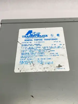 USED ACME ELECTRIC TRANSFORMER 1-PHASE 240X480 - 120/240V, 3KVA